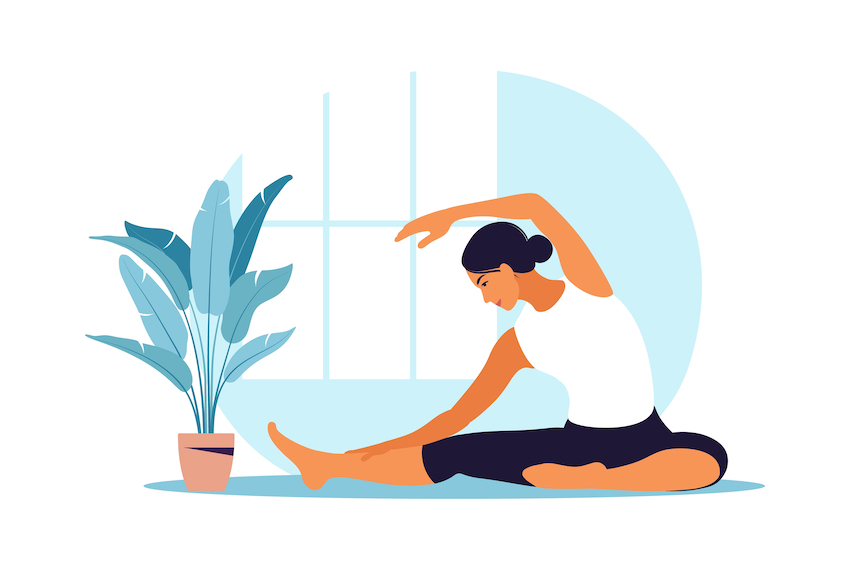 Release Stress - Woman doing yoga