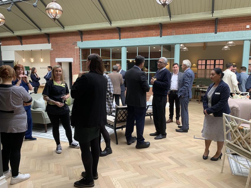 West Midlands Care Home - People Gathering in the Care Home to Celebrate the Opening