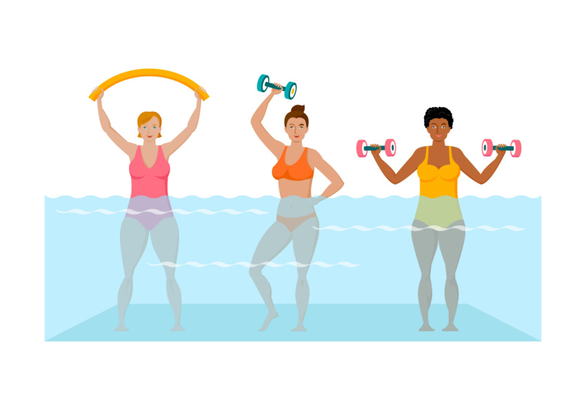Exercises for seniors - water aerobics