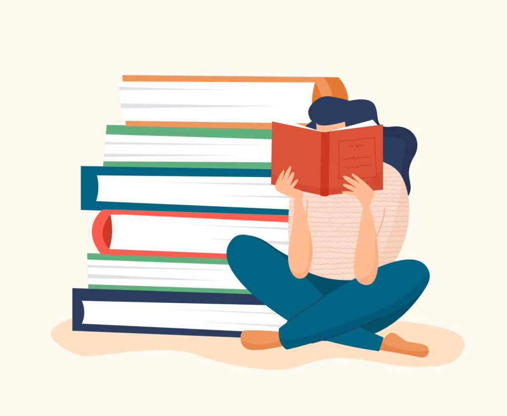 mothers day activities - woman reading a book