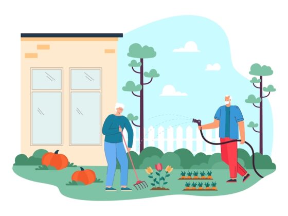 couple gardening