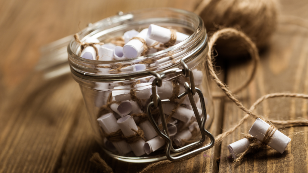 Christmas hamper for Grandparents: A jar of IOU's