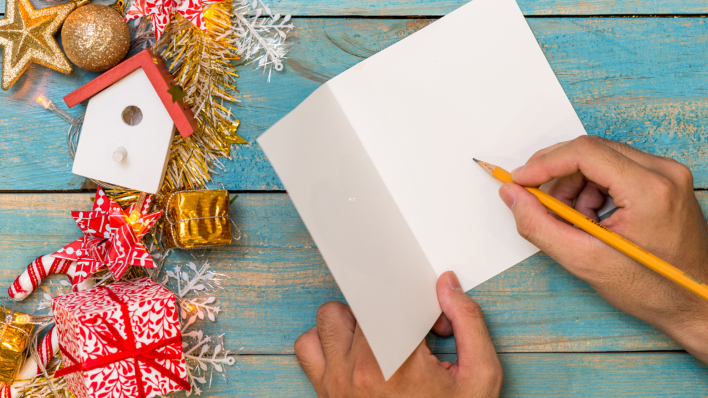 Writing Christmas cards