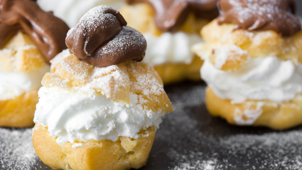 Chestnut profiteroles