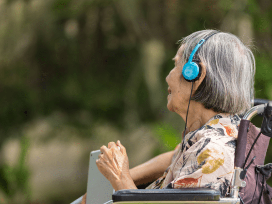 listening to music